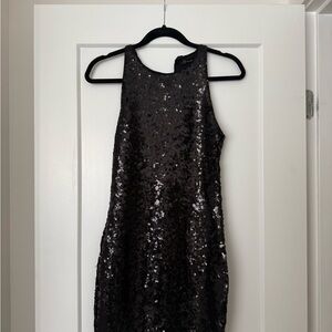 Dynamite Sparkling Black Sequin Mini Dress